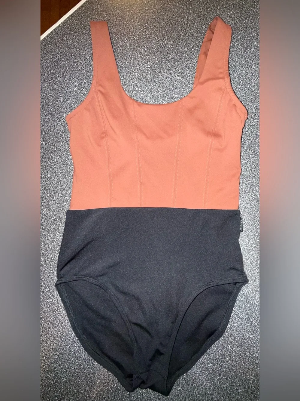 Tiger Friday Colorblock One-Piece Leotard - Brown & Black Size Adult Small